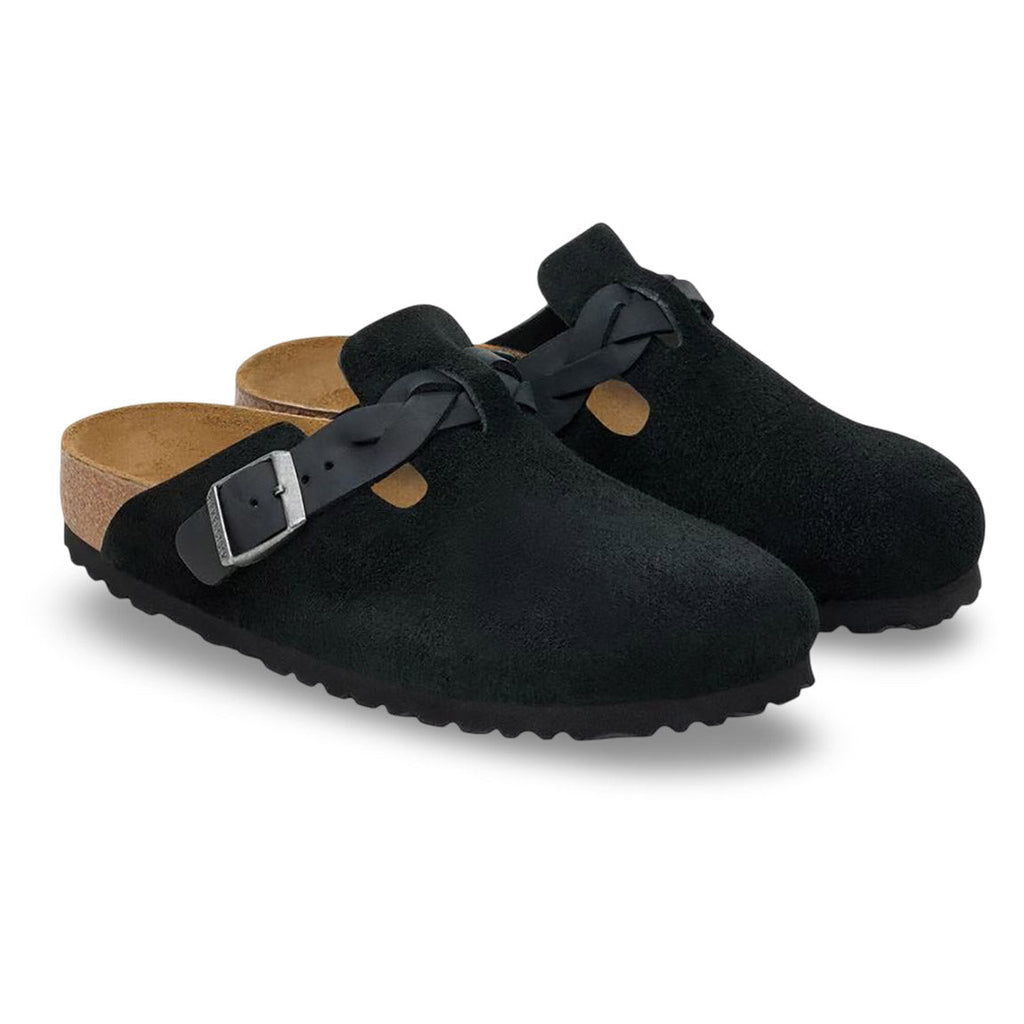 Birkenstock Boston Braided Suede Women's Clogs