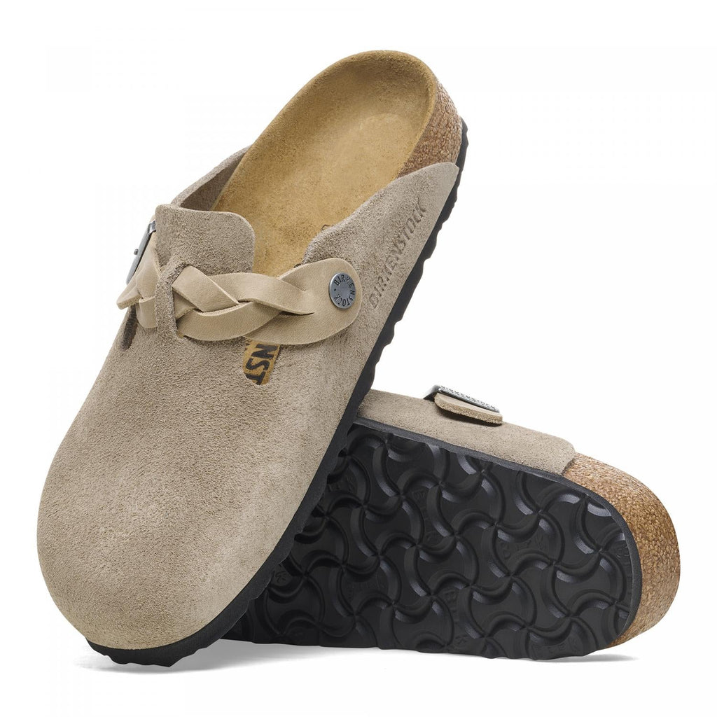 Birkenstock Boston Braided Suede Women's Clogs